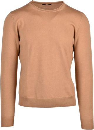 Bellwood Pullover met ronde hals - Heren - Ronde hals truien - Beige - 2XL - Wol - Truien & Vesten