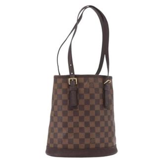 Louis Vuitton Pre-owned Bucket Bags, female, Brown, Size: ONE SIZE Pre-owned Marais Shoulder Bag
