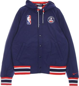 Nike NBA Courtside Bomberjack - Heren - Fitness - Blauw - M - Polyester - Fitness