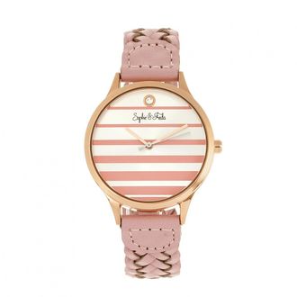 Sophie & Freda Sophie & Freda Tucson Womens Watch with Swarovski Crystal, Rose Gold and Pink Leather Strap