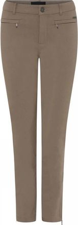 C.Ro Stro Zip Broek - Dames - Slim Fit Broeken - Bruin - XS - Broeken