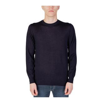 Liu Jo Round-neck Knitwear, male, Blue, S, Crew Neck Jumper