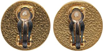 Chanel Ohrringe - 2001 Gold Plated CC Clip On Earrings - Gr. unisize - in Schwarz - für Damen