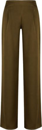 Max Mara Dark Green Tailored Pleated Pants