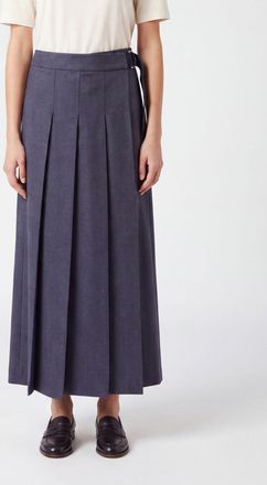 P.A.R.O.S.H. P. A.R. O.S. H. Gonna midi Ludy in lana plissettata con design a portafoglio