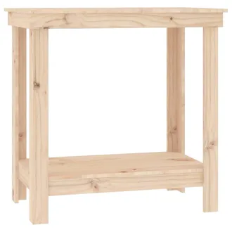vidaXL Vidaxl - Banco De Trabajo De Madera Maciza De Pino 80x50x80 Cm