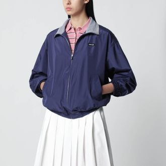 Miu Miu Royal blue technical poplin blouson