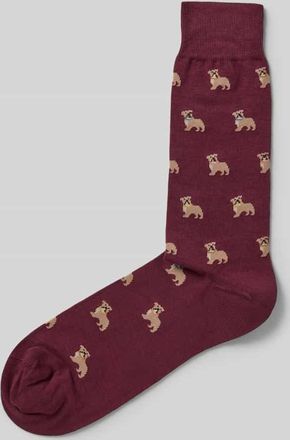 Paul Smith Socken mit gerippten B&uuml;ndchen Modell IRWIN BULLDOG in Rot, Gr&ouml;&szlig;e 1