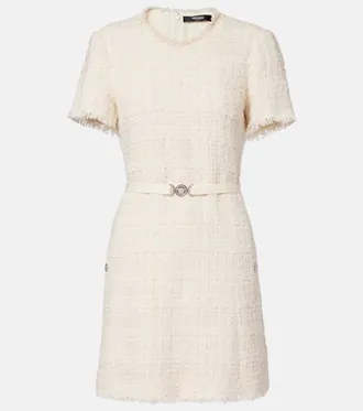 Versace Medusa 95 cotton-blend tweed minidress