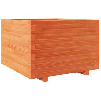 Berkfield Home Garden Planter Wax Brown 70x70x49.5 cm Solid Wood Pine