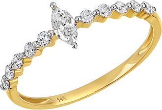 Carriere Jewelry Marquise Center Diamond Ring - 0.33ct. in 14K Yellow Gold at Nordstrom Rack, Size 7.5