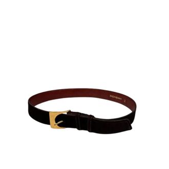 Saint Laurent Pre-owned Belts, female, Brown, Size: ONE SIZE Pre-owned Suede Belt