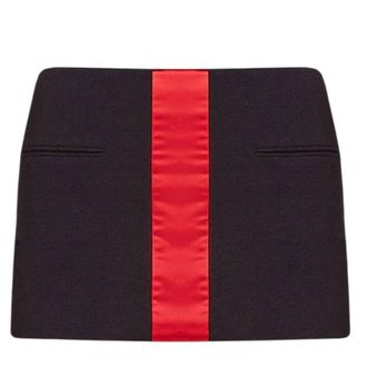 Ferragamo Colorblock Low Rise Mini Skirt, Brand Size 44 ( US Size 10 )