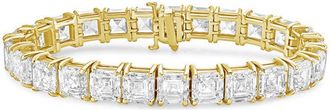Diana M. Jewels 14kt Yellow Gold 15cts Lab Grown Asscher cut Diamond Bracelet