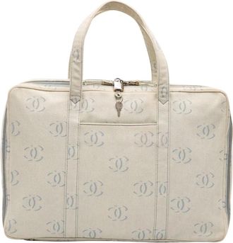Chanel Pre-owned Printed Top Handle Bag - Dames - Vintage Handtas - Beige - ONE Size - Vintage