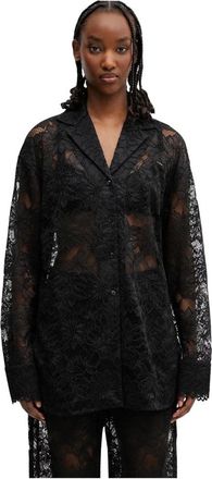 Sportmax Spxcachi Blazer - Dames - Overhemden - Zwart - XS - Katoen - Overhemden