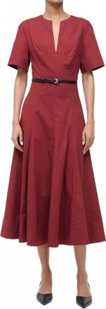 Staud Frances Midi Dress In Sangria