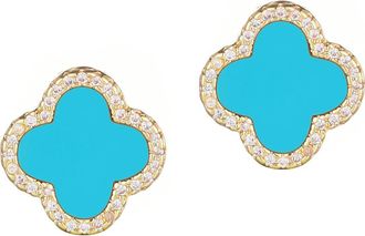 Adornia Clover Stud Earrings in Blue at Nordstrom Rack