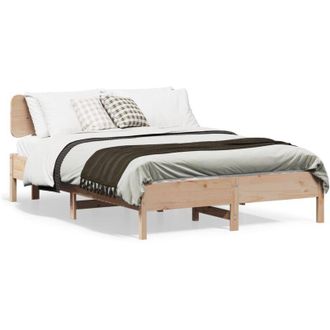 vidaXL Vidaxl - Estructura De Cama Sin Colch&oacute;n Madera Maciza De Pino 135x190 Cm