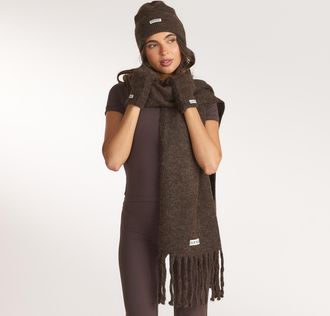 Lounge Winteraccessoireset - Donker Chocoladekleurig - One Size