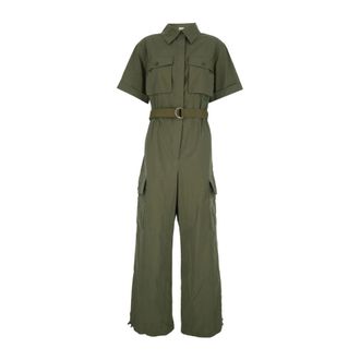 P.A.R.O.S.H. P.a.r.o.s.h., Jumpsuits & Playsuits, Dames, Groen, XS, Katoen, Katoenen Jumpsuit