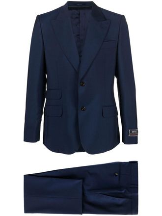 Gucci Pak met enkele rij knopen - Blauw
