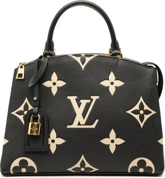 Louis Vuitton Borsa a tracolla Petit Palais MM in pelle Empreinte bicolore con monogramma oversize 2021-2025 - Marrone