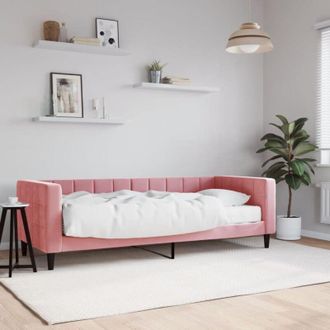 vidaXL Vidaxl - Sof&aacute; Cama Con Colch&oacute;n Terciopelo Rosa 80x200 Cm