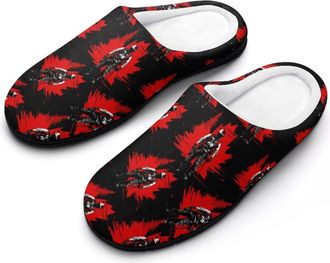 Generic Lineman with Canada Flag Cotton Slippers for Women Indoor Outdoor Slipper Slip-On Memory Foam Home Shoes