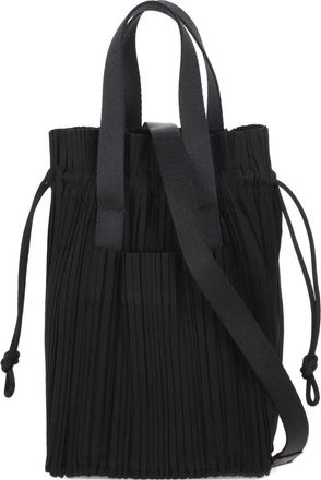 Pleats Please Issey Miyake Shopper met trekkoord - Zwart