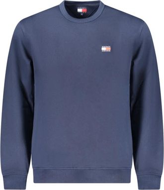 Tommy Hilfiger Blauwe Katoenen Heren Trui Chic Comfort - Heren - Sweatshirts - Blauw - L - Katoen - Hoodies & sweatvesten