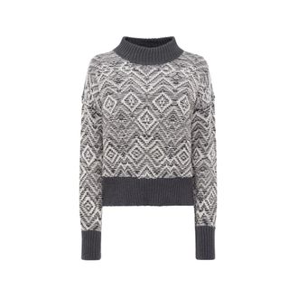 Alpha Studio Turtlenecks, female, Multicolor, Size: M Girocollo Reverse Chevron
