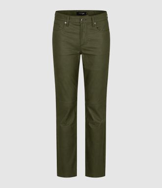 Jeanne Vouland Pantalon Gabryel Similicuir Kaki