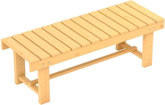 OEM Banco De Jard&iacute;n De Madera De Abeto De 2 Plazas Para Jard&iacute;n O Terraza Soporta Hasta 250 Kg 110x38x35 Cm Natural