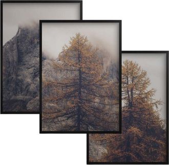 OEM Conjunto De P&oacute;sters Y Cuadros De Monta&ntilde;as Y &Aacute;rboles Para El Sal&oacute;n