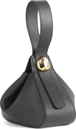 Madewell The Sculpted Metal Wristlet Bag in True Black at Nordstrom