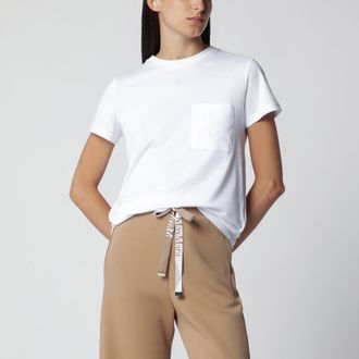Max Mara T-shirt bianca in jersey di cotone
