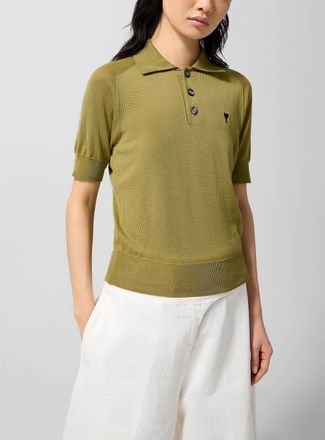 Ami Womens Ami de Coeur pure merino wool sweater