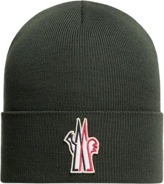 Moncler Green Logo Beanie Cap