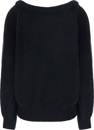 Lisa Yang Womens Sweater Doria Black Cashmere Knitted Tops Top