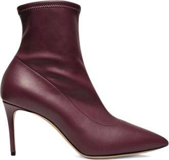 Casadei point-toe stiletto-heel ankle boots - women - Calf Leather/Calf Leather/Calf Leather - 38 - Purple