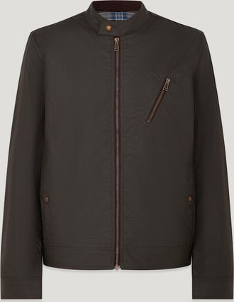 Belstaff Sideline Jacket Mens Waxed Cotton Faded Olive Size 2XL