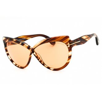 Tom Ford Ladies Brown Cat Eye Sunglasses FT1196