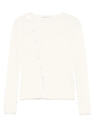 A Tentative Atelier asymmetric top - women - Virgin Wool/Silk - 40 - Neutrals