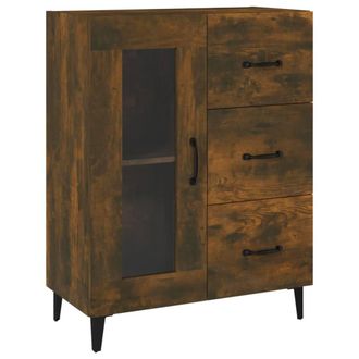 Berkfield Home Sideboard Smoked Oak 69.5x34x90 cm Engineered Wood in Brown