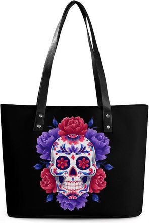 Generic Halloween Skull Tote Bags for Women Cute Shoulder Purses Handbags