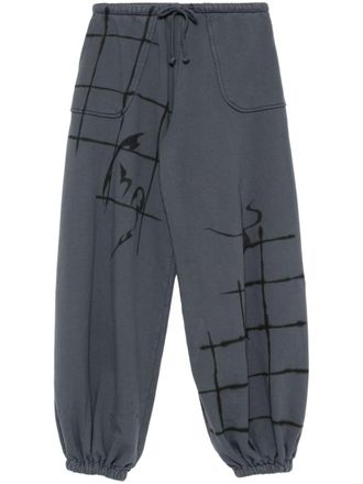 Collina Strada graphic print track pants - Grey