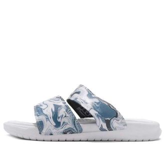 Nike (WMNS) Nike Benassi Duo Ultra Slide White Blue Black 819717-002