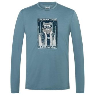 super.natural Bearski L/S Longsleeve f&uuml;r Herren | t&uuml;rkis