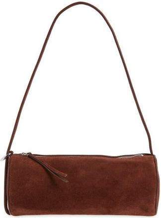 Reformation Simona Cylinder Shoulder Bag in Espresso Suede at Nordstrom